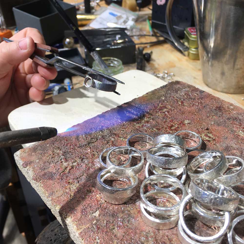 GULDVIVA workshop - handcrafting rings in sterling silver - 