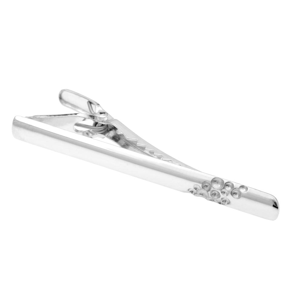 Golf motif tie clip in sterling silver. Handcrafted by GULDVIVA.