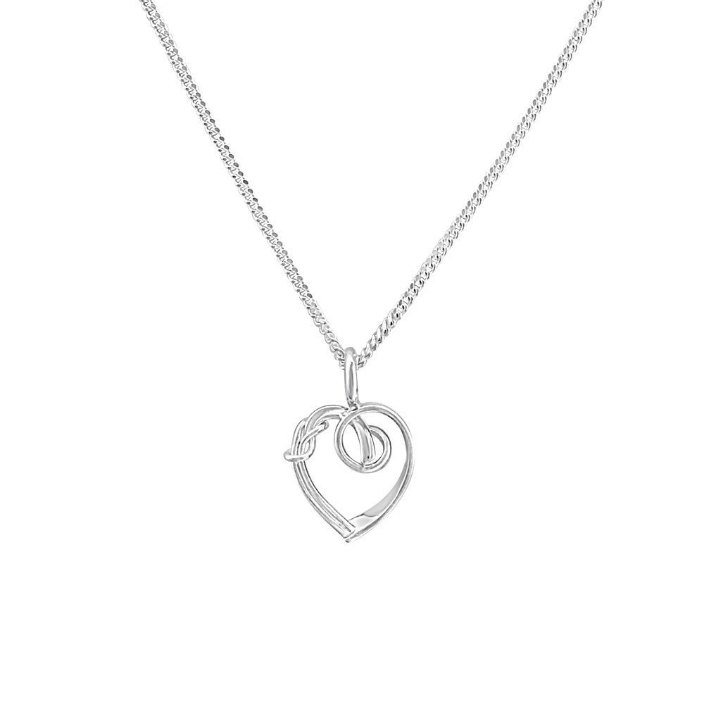 RÅBANDSKNOP (Reef Knot) HEART XS necklace