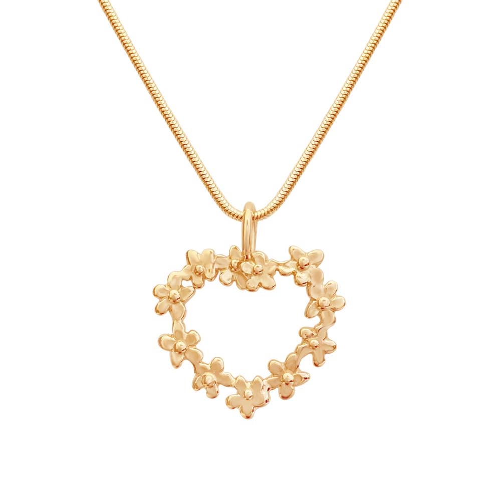 Forget me not pendant in 18K gold. Handcrafted by GULDVIVA.