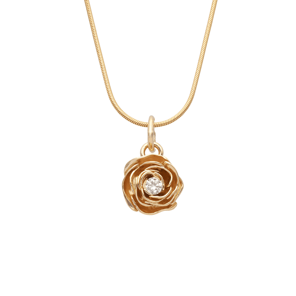 ROS (Rose) 18K necklace with diamond