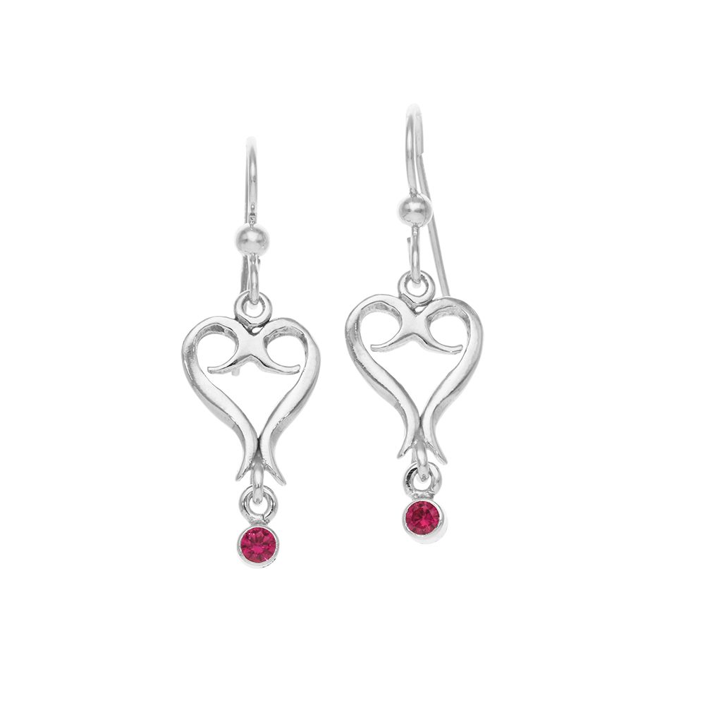 RUBINHJÄRTA (Ruby heart) earrings
